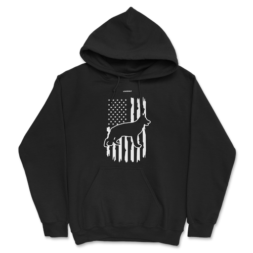 German Shepherd American Flag Hoodie