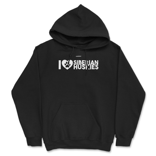 I Heart Siberian Huskies Hoodie