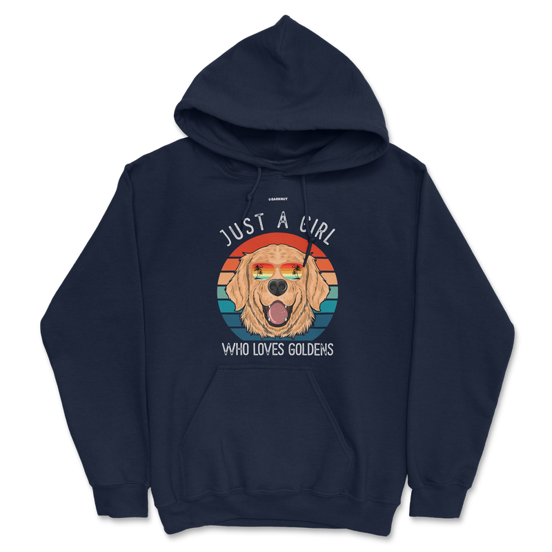 Load image into Gallery viewer, Just A Girl Who Loves Goldens Hoodie
