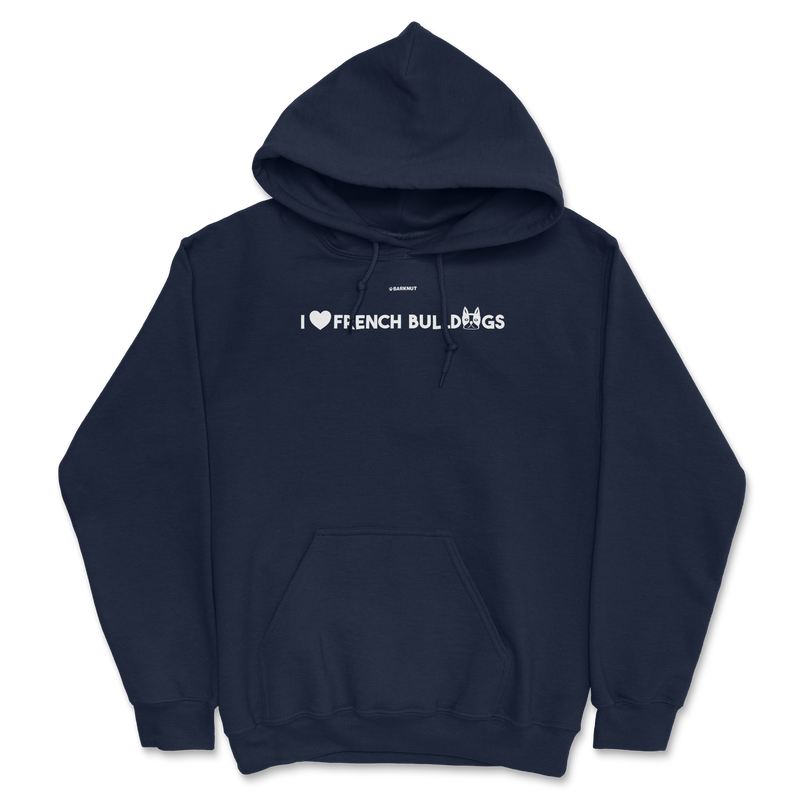 Load image into Gallery viewer, I Love French Bulldogs Hoodie
