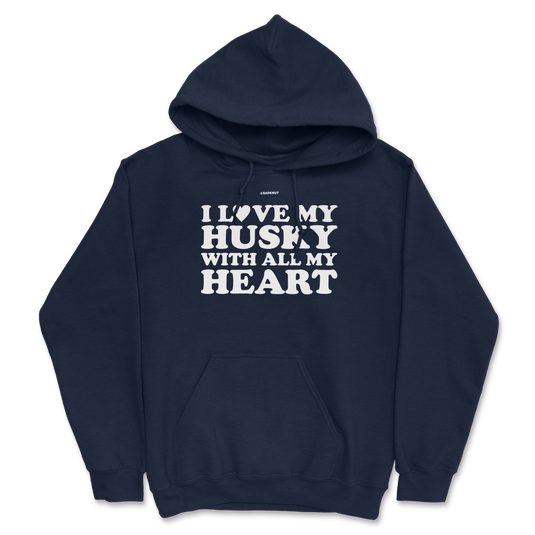 I Love My Husky With All My Heart Hoodie