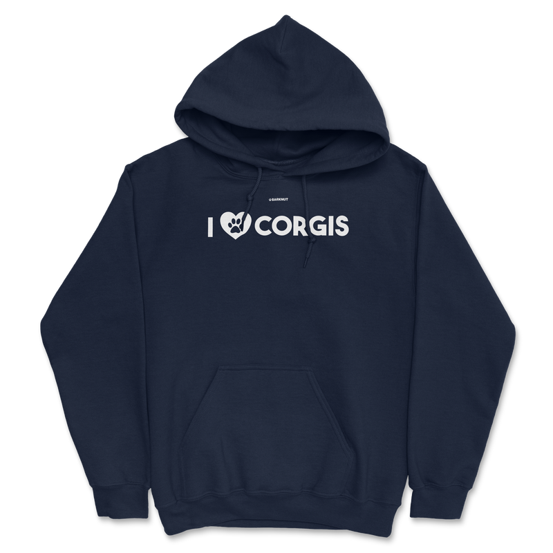 Load image into Gallery viewer, I Love Corgis Heart Hoodie
