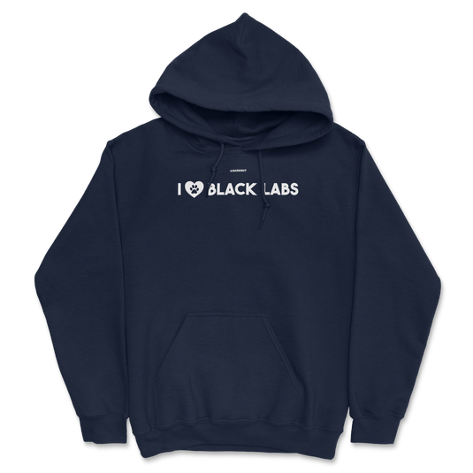 I Heart Black Labs Hoodie