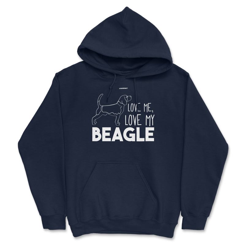 Load image into Gallery viewer, Love Me Love My Beagle Hoodie
