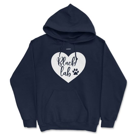 Black Lab Heart Hoodie