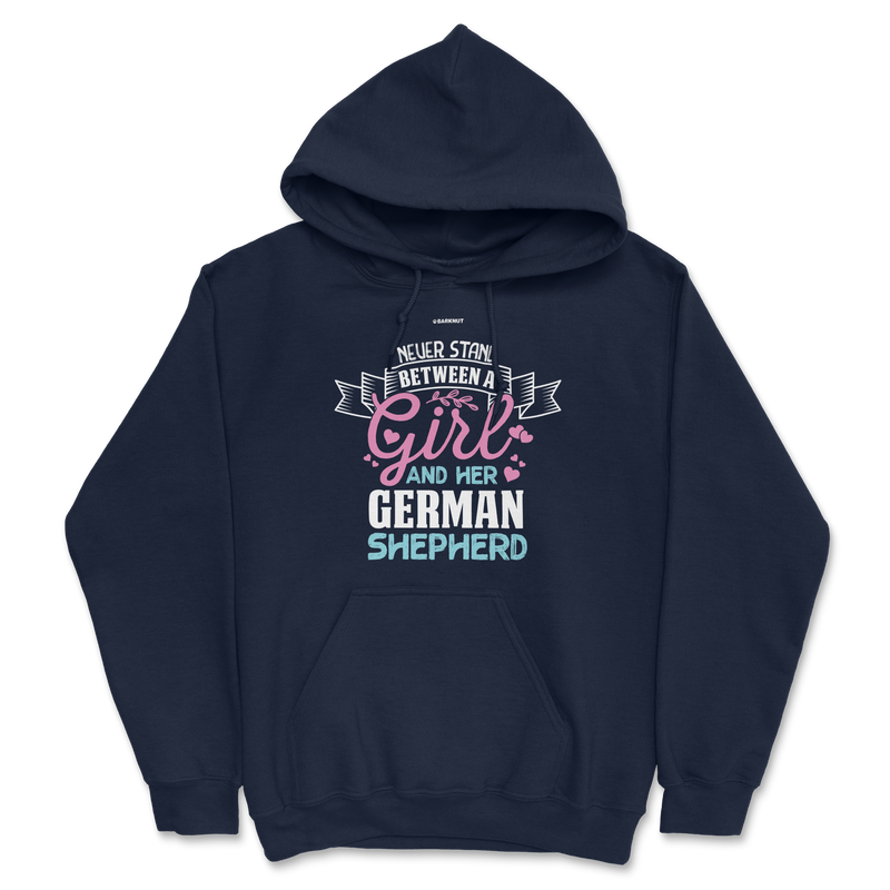 Load image into Gallery viewer, Never Stand Between A Girl And Her German Shepherd Hoodie
