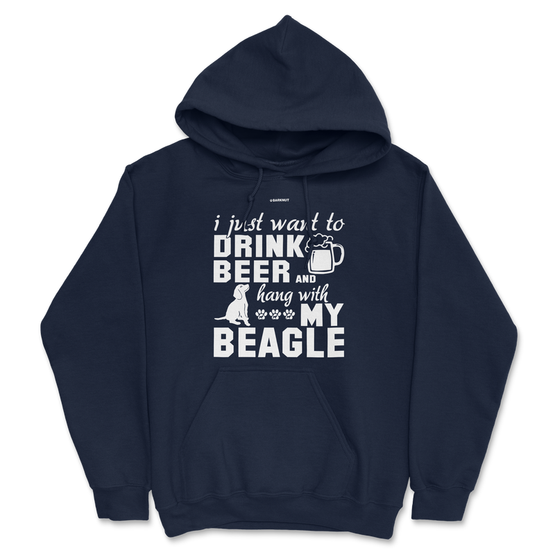 Load image into Gallery viewer, I Just Want To Drink Beer And Hang With My Beagle Hoodie
