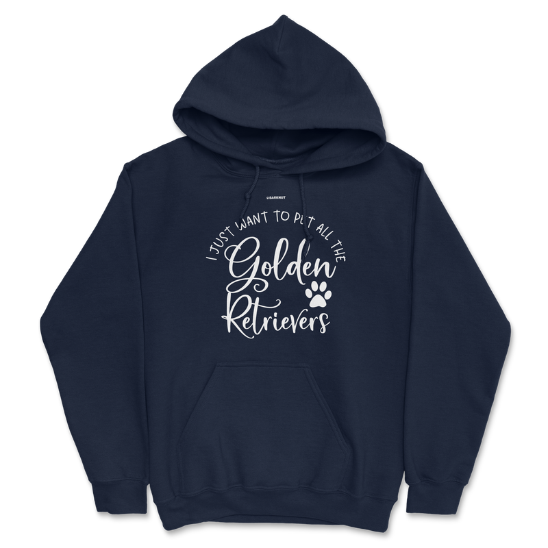 Load image into Gallery viewer, I Just Want To Pet All The Golden Retrievers Hoodie
