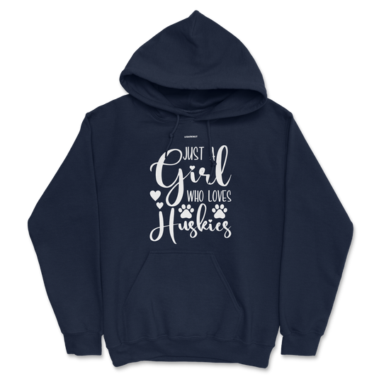 Just A Girl Who Loves Huskies Hoodie