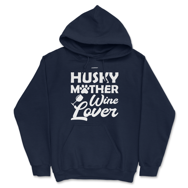 Load image into Gallery viewer, Husky Mother Wine Lover Hoodie
