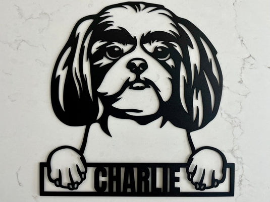 Custom Pup Metal Art - American Bulldog