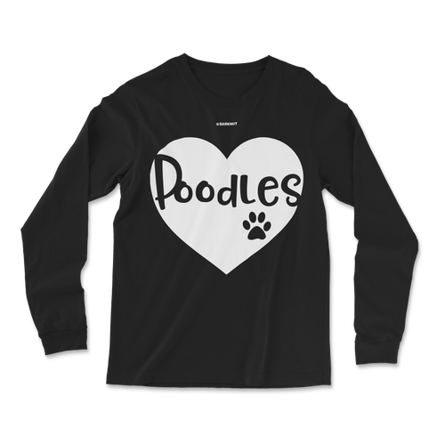 Poodles Heart Long Sleeve Shirt