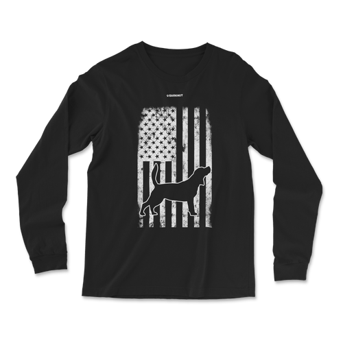 Beagle American Flag Long Sleeve Shirt