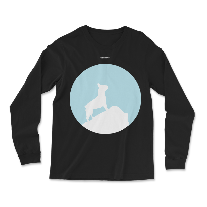 Load image into Gallery viewer, French Bulldog Silhouette And Moon Long Sleeve Tee
