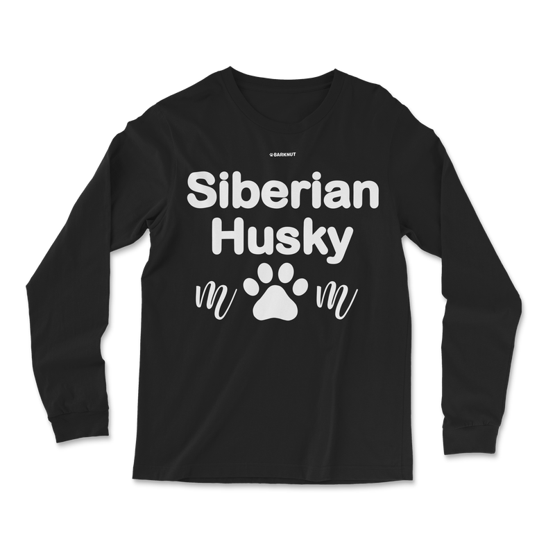 Load image into Gallery viewer, Siberian Husky Mom Paw Long Sleeve Shirt
