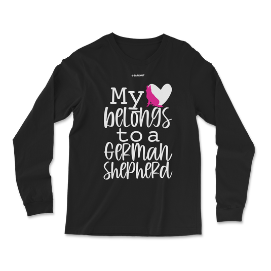 My Heart Belongs to A German Shepherd Long Sleeve Shirt