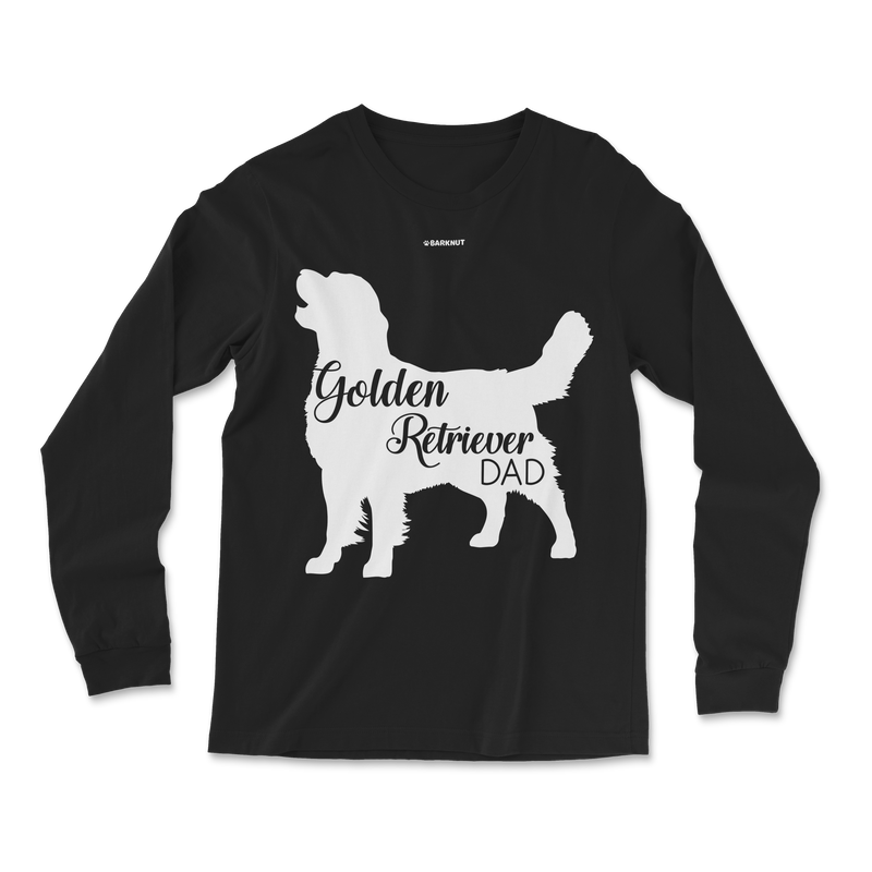 Load image into Gallery viewer, Golden Retriever Dad Silhouette Long Sleeve Shirt
