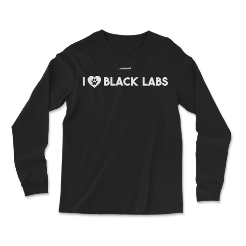 I Heart Black Labs Long Sleeve Shirt