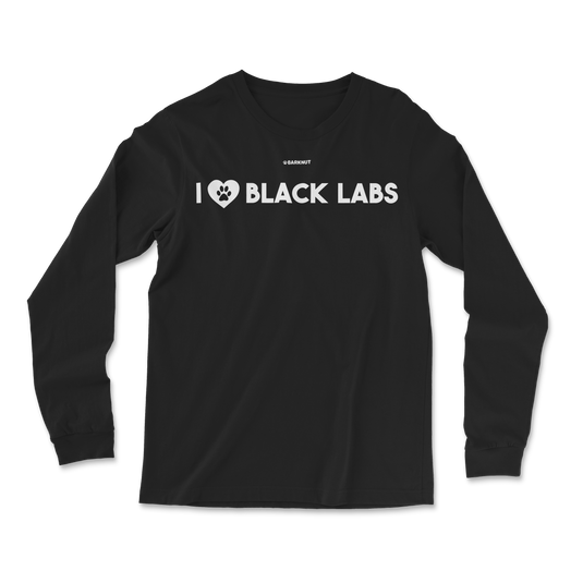 I Heart Black Labs Long Sleeve Shirt