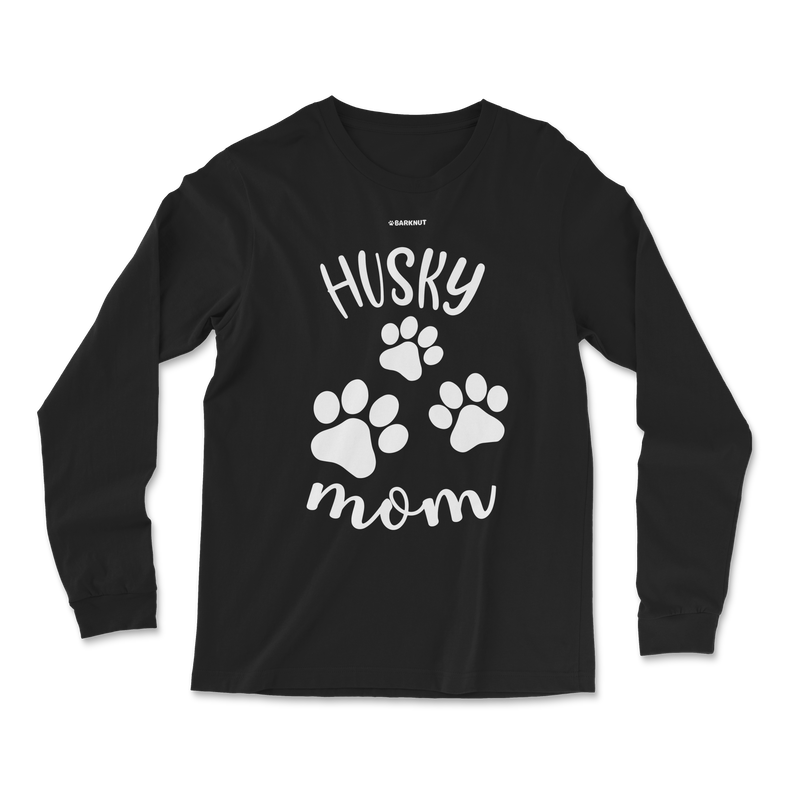 Load image into Gallery viewer, Husky Mom Silhouette Paws Long Sleeve Shirt
