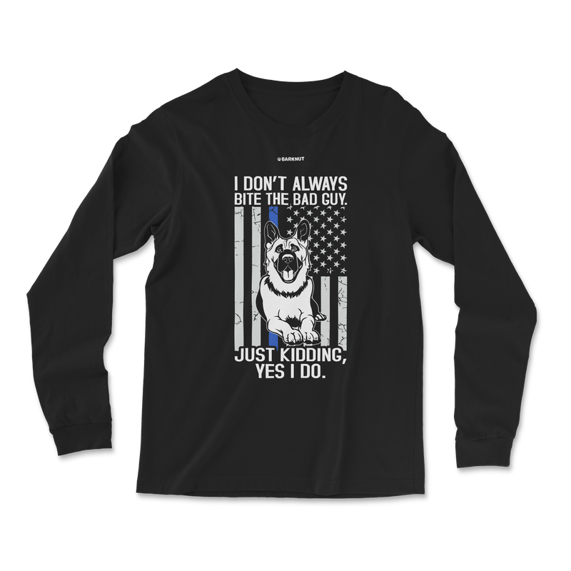 Load image into Gallery viewer, Funny Blue Line Police German Long Sleeve Shirt
