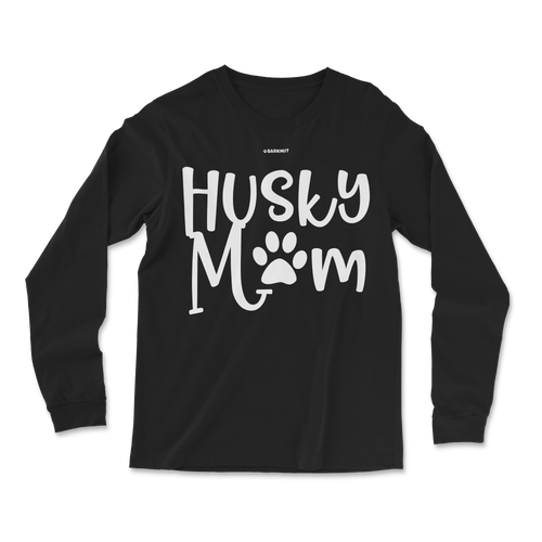 Husky Mom Paw Print Long Sleeve Shirt