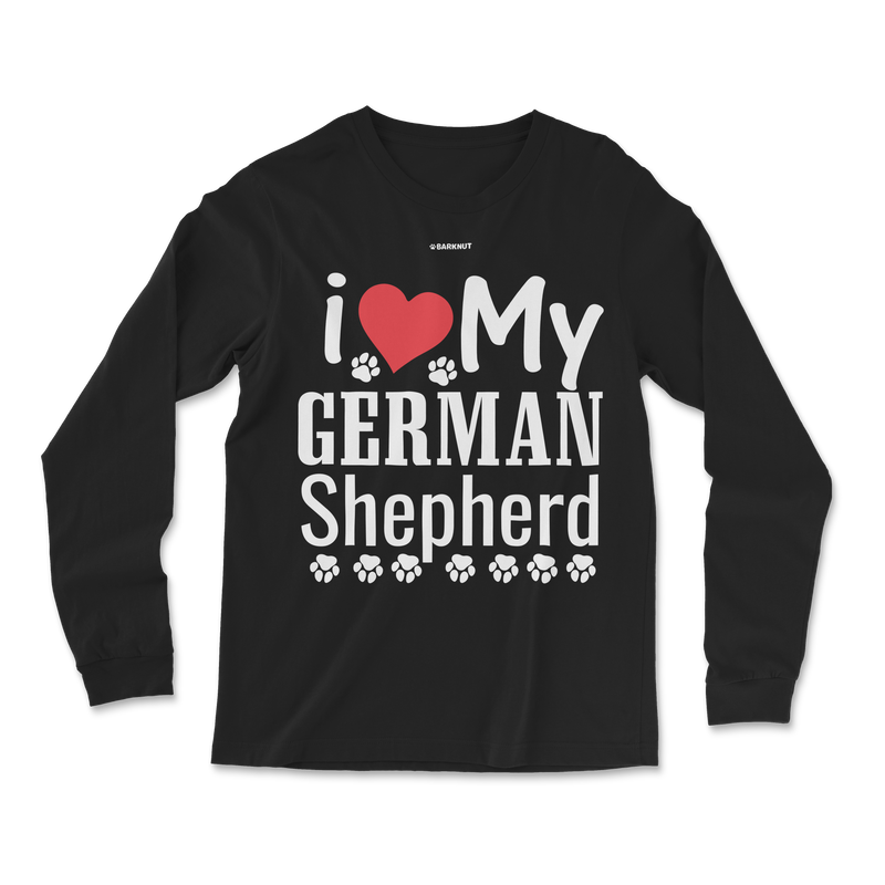 Load image into Gallery viewer, I Love My German Shepherd Long Sleeve Shirt
