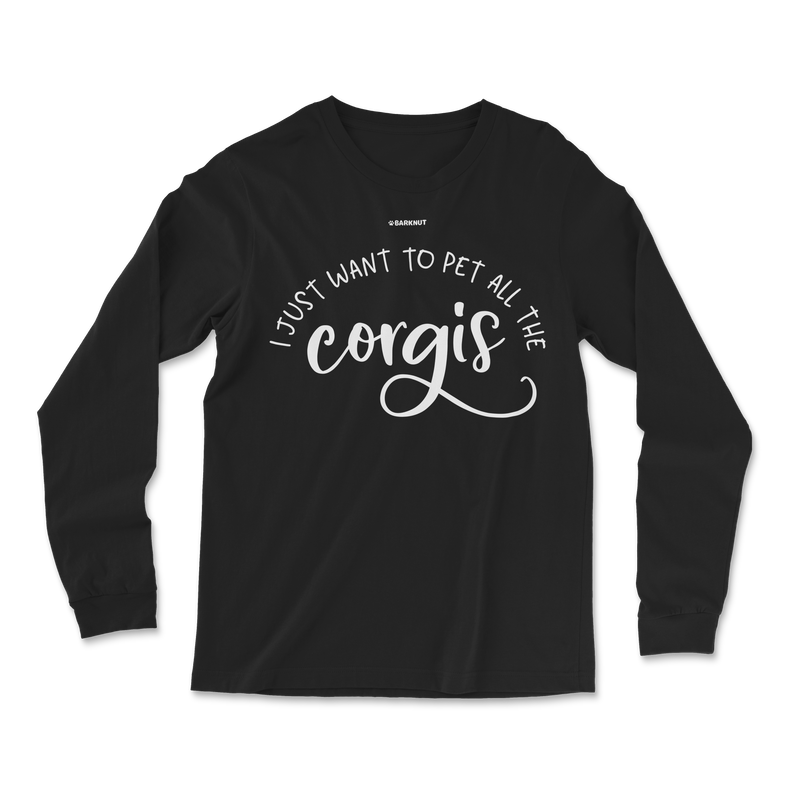 Load image into Gallery viewer, I Just Want To Pet All The Corgis Long Sleeve Shirt
