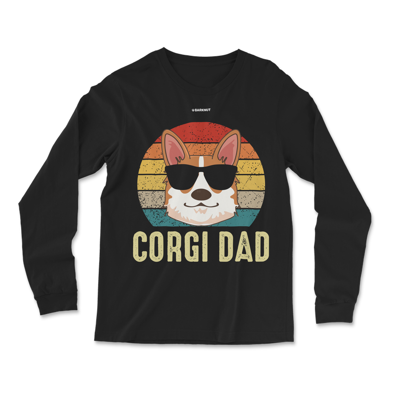 Load image into Gallery viewer, Sunglasses Corgi Dad Long Sleeve Shirt
