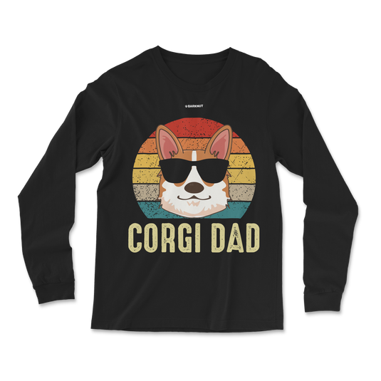 Sunglasses Corgi Dad Long Sleeve Shirt