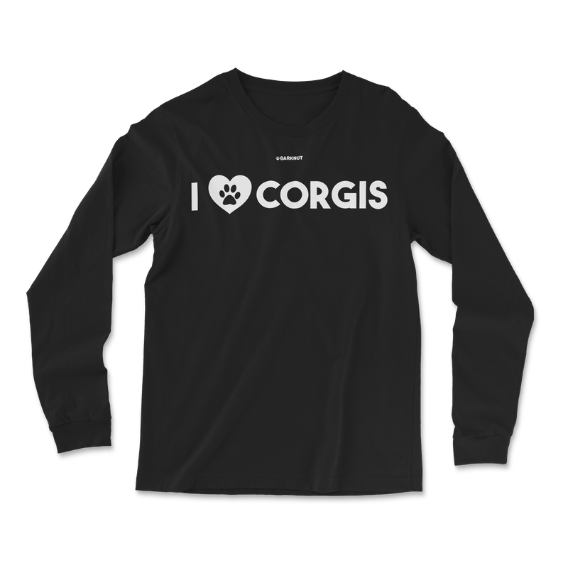 Load image into Gallery viewer, I Love Corgis Heart Long Sleeve Shirt
