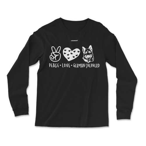 Peace Love German Shepherd Long Sleeve Shirt