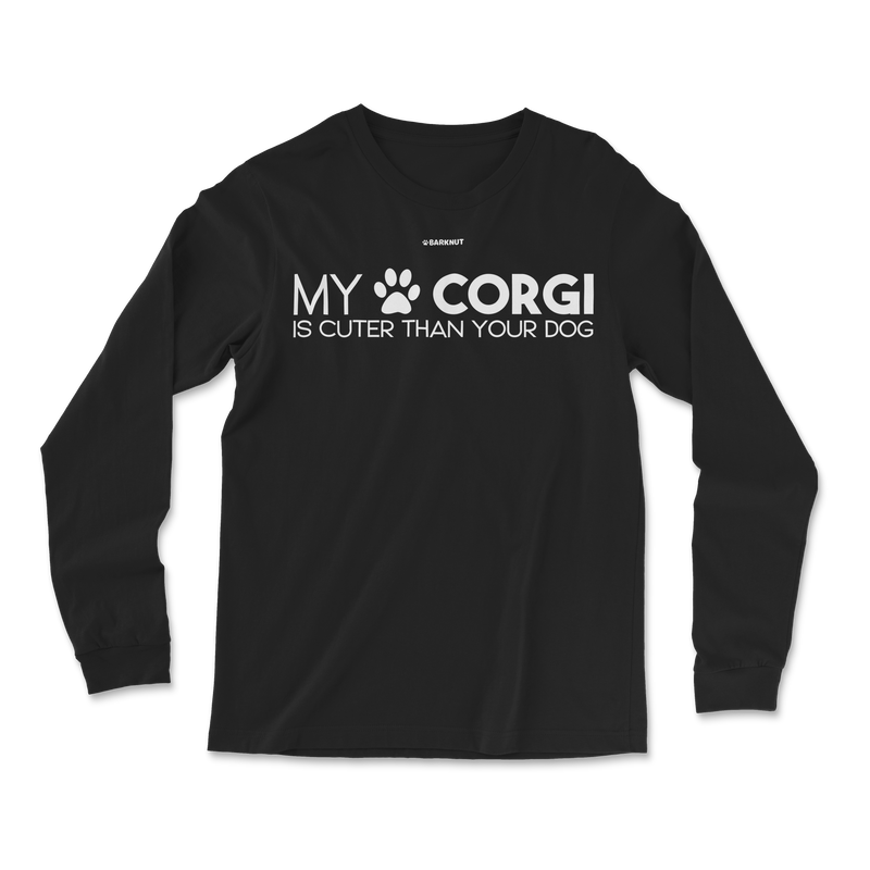 Load image into Gallery viewer, My Corgi Is Cuter Than Your Dog Long Sleeve Shirt
