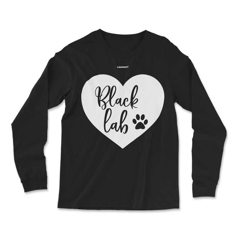 Load image into Gallery viewer, Black Lab Heart Long Sleeve Shirt
