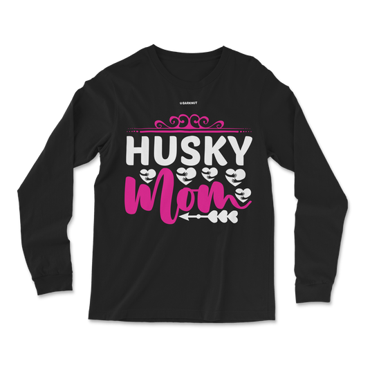 Husky Pink Mom Long Sleeve Shirt