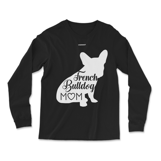 French Bulldog Mom Silhouette Long Sleeve Shirt