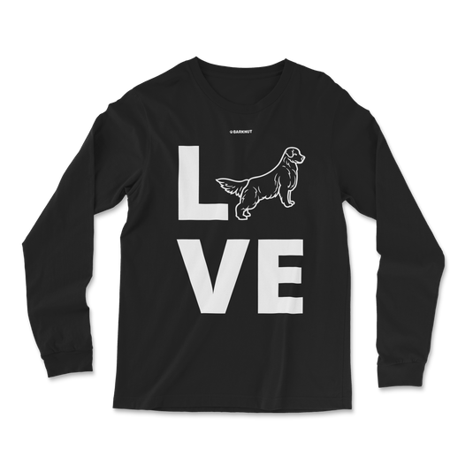 Love Golden Retriever Silhouette Long Sleeve Shirt