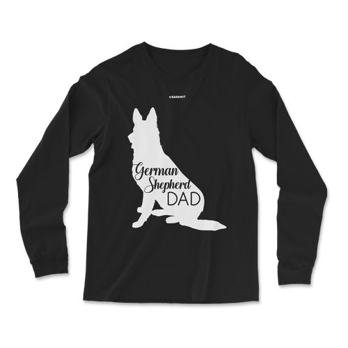 German Shepherd Dad Cursive Long Sleeve Shirt