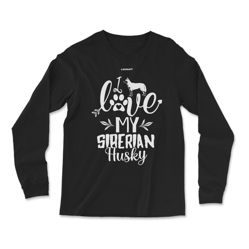 Load image into Gallery viewer, I Love My Siberian Husky Long Sleeve Shirt
