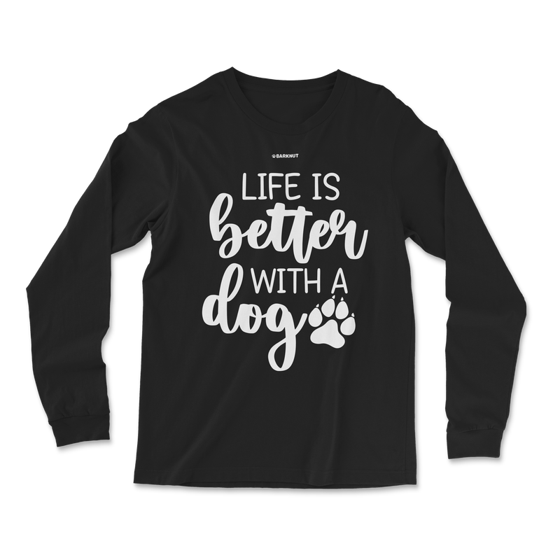 Load image into Gallery viewer, Life Is Better With A Dog Icon Long Sleeve Shirt
