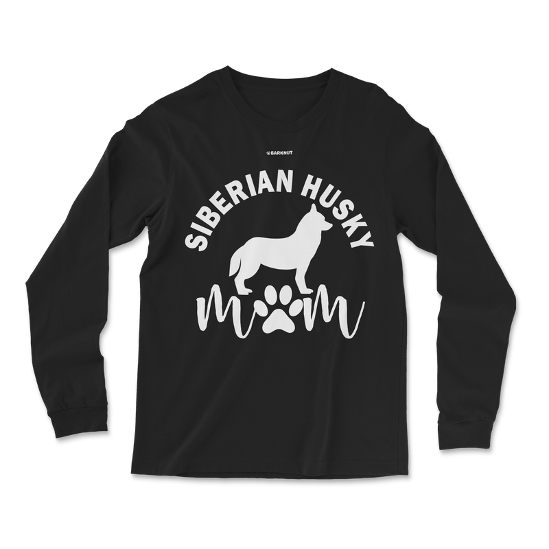 Load image into Gallery viewer, Siberian Husky Mom Silhouette Long Sleeve Shirt
