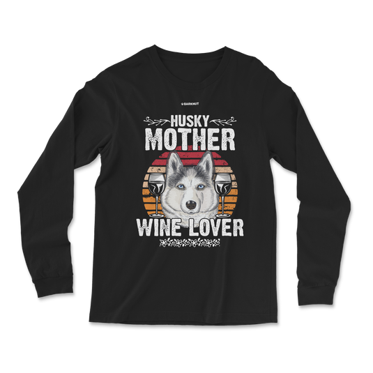 Husky Mother Wine Lover Colors Long Sleeve Shirt