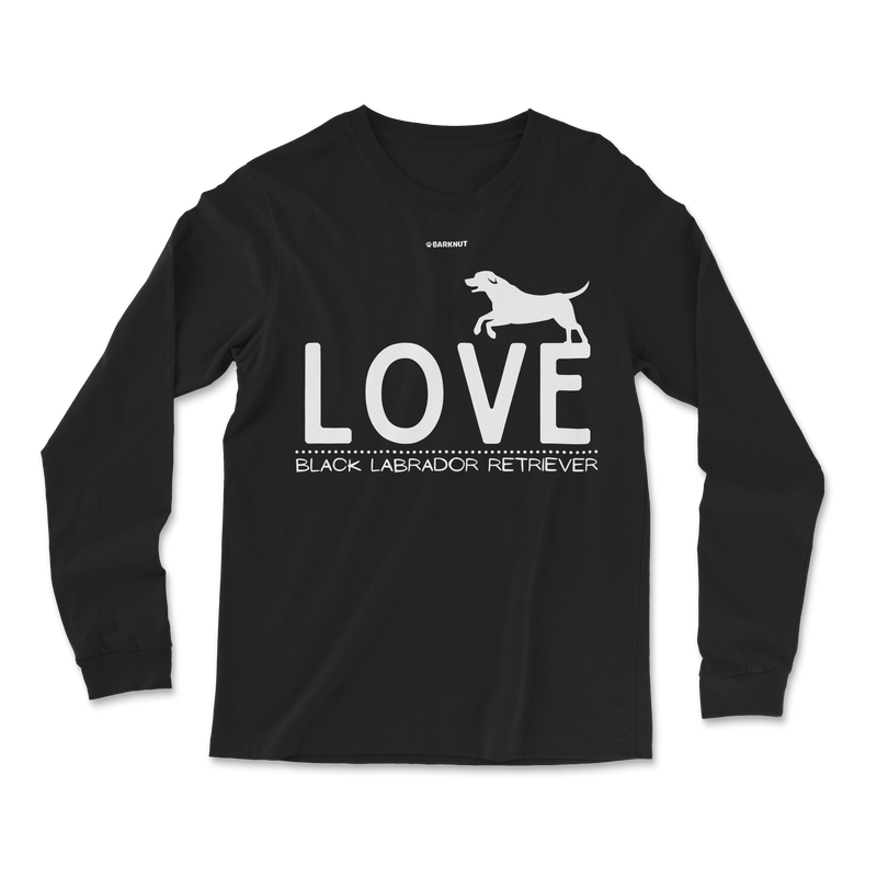 Load image into Gallery viewer, Love Black Labrador Retriever Long Sleeve Shirt
