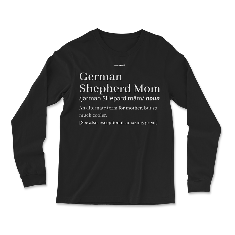 Load image into Gallery viewer, German Shepherd Mom Definition Long Sleeve Shirt
