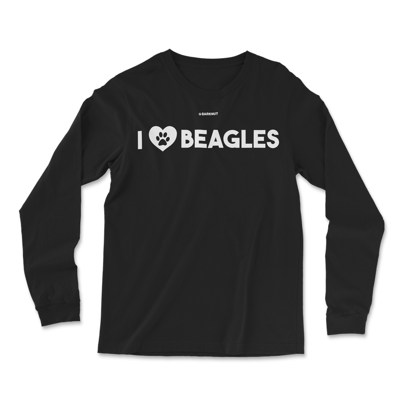 Load image into Gallery viewer, I love Beagles Long Sleeve Shirt
