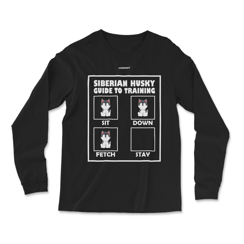 Load image into Gallery viewer, Siberian Husky Guide To Training Long Sleeve Shirt
