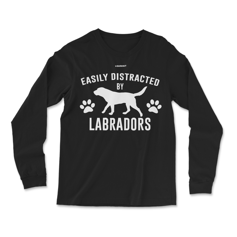 Load image into Gallery viewer, Easily Distracted By Labradors Long Sleeve Shirt
