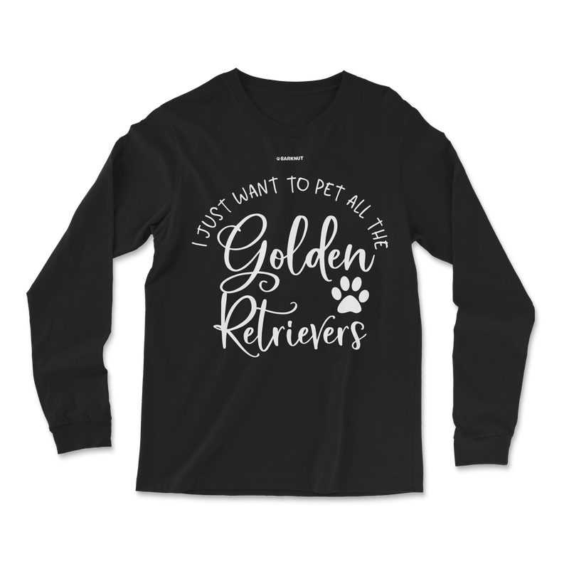 Load image into Gallery viewer, I Just Want To Pet All The Golden Retrievers Long Sleeve Shirt
