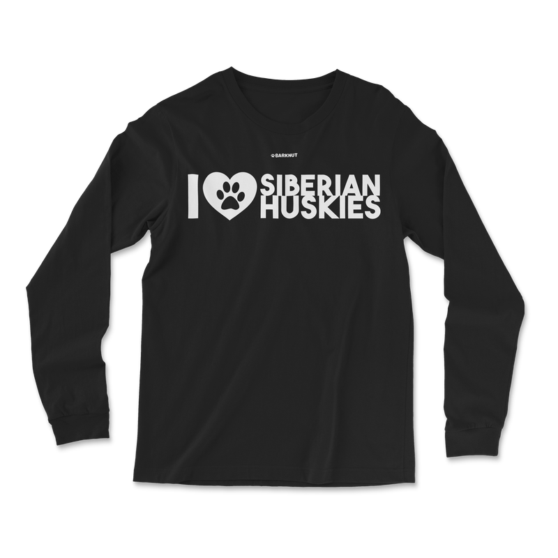 Load image into Gallery viewer, I Heart Siberian Huskies Long Sleeve Shirt
