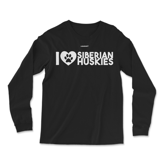 I Heart Siberian Huskies Long Sleeve Shirt